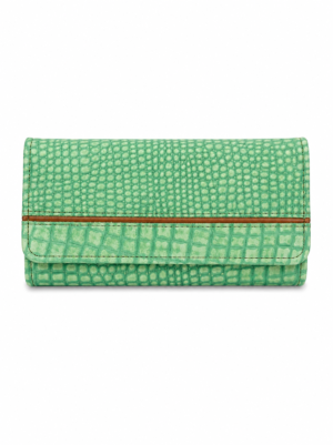 Zamarrud Luxe Croc Wallet Clutch